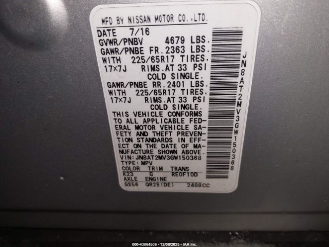 Nissan Rogue S Image 10