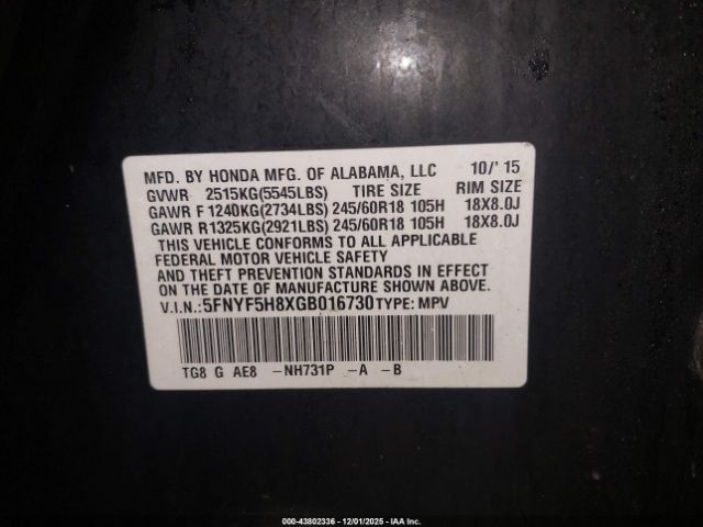 Honda Pilot Ex-l Image 8