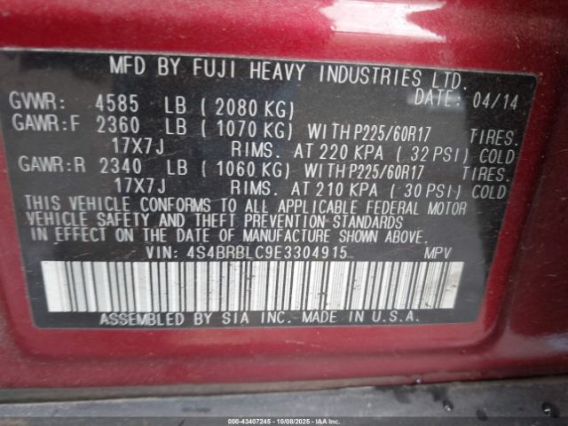 Subaru Outback 2.5i Limited Image 15