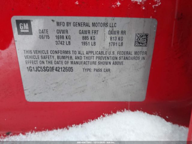 Chevrolet Sonic Lt Auto Image 8